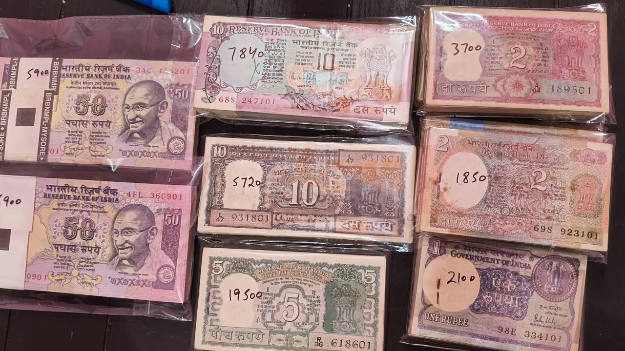 Buy 1 Rupee, 2 Rupees, 5 Rupees Deer, 10 Rupees peacock and boat, 50 Rupees Old Notes Packet Value