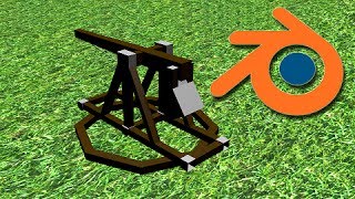Low Poly Trebuchet in Blender screenshot 2