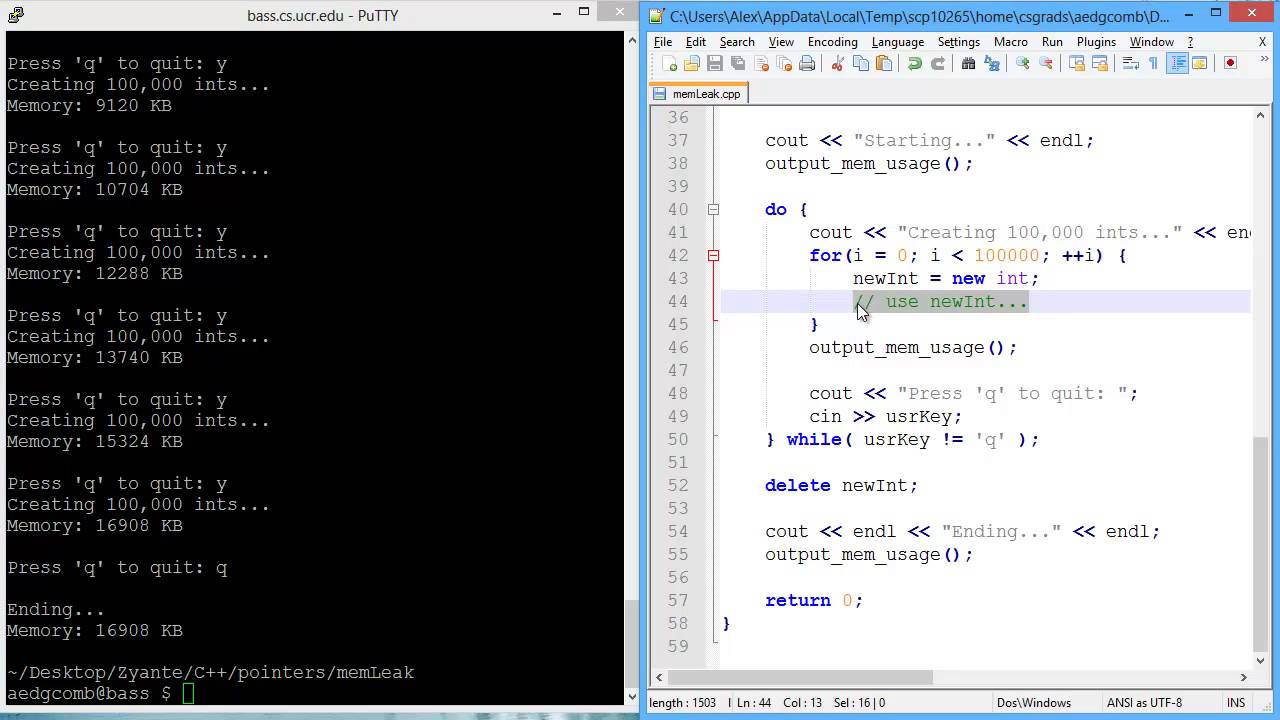 Programming example: Memory leak - YouTube