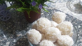 طريقة عمل حلوي جوز الهند Coconut Ladooفي البيت