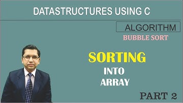 Algorithm of Bubble Sort into array| Sorting in Data Structures | By Professor Pankaj Gupta | BIIT