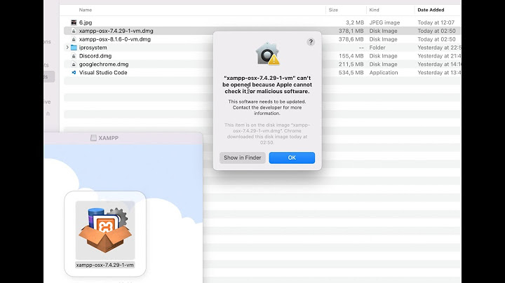 How do you fix cant be opened because Apple Cannot check it for malicious software?