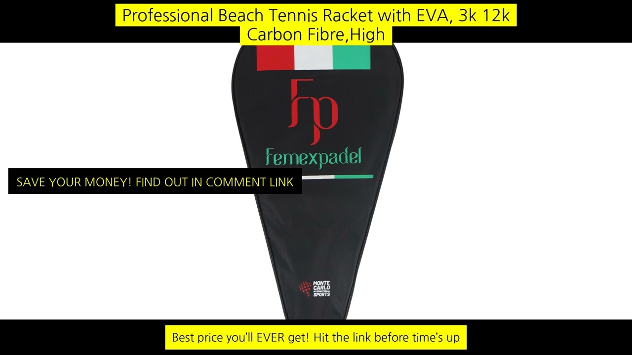 Carbon Fiber Paddle Racket, 3K Carbon Fiber Surface Rough With Eva Soft Memory