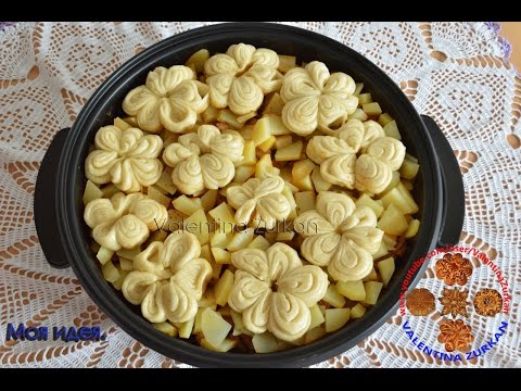 MY IDEA FLOWERS FROM THE DOUGH on grilled meat/ BEAUTIFUL DESIGN OF THE DOUGH / NATIONAL DISH OF THE