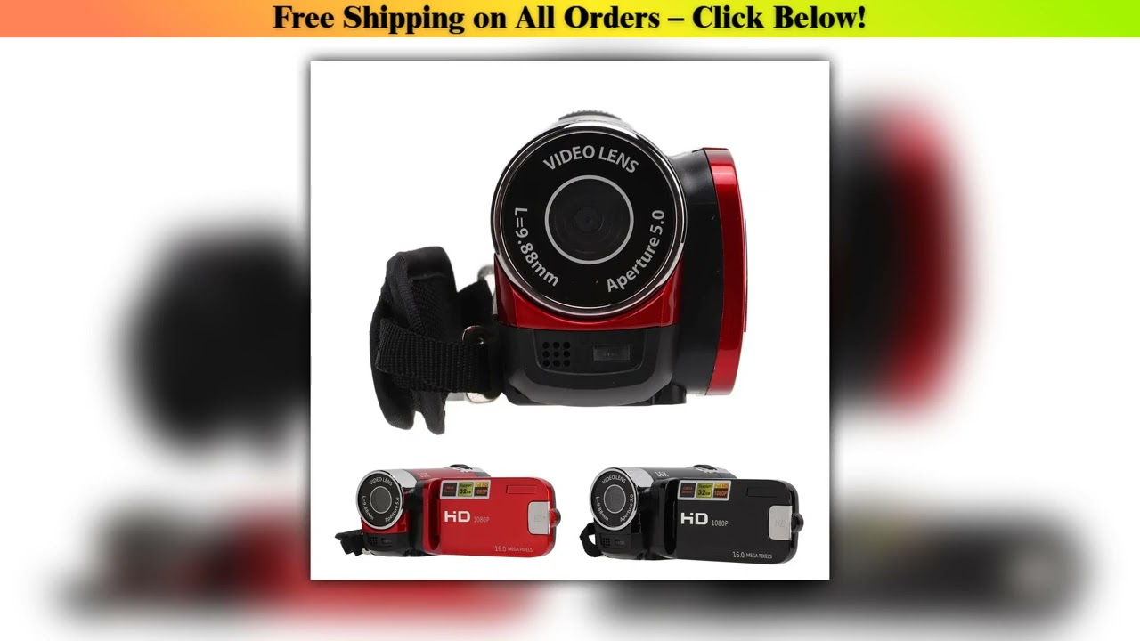 Video Camera Camcorder Full HD 4K 48MP Camera Recorder 270 Rotation 2.4 Inch Color Screen 16X Zoom