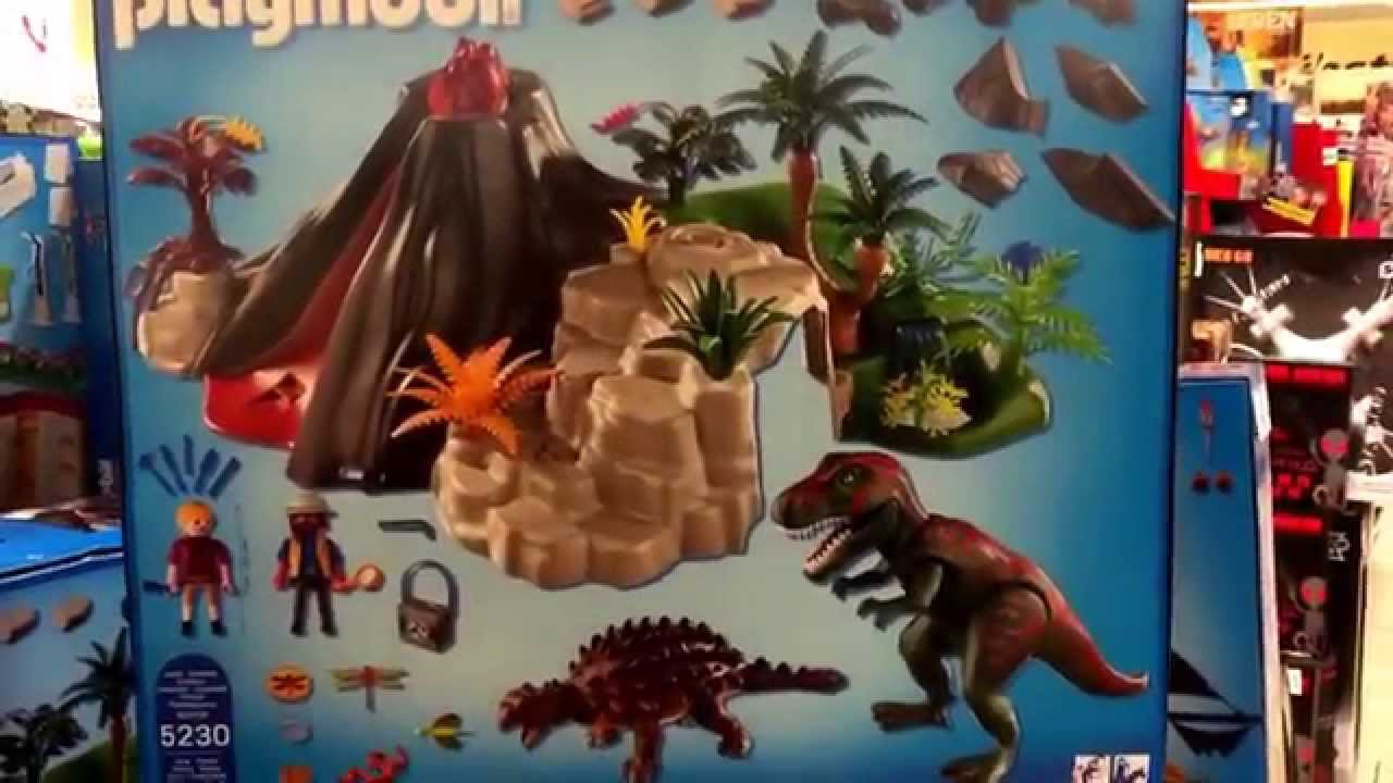 Playmobil - T-Rex und Saichania beim Vulkan - YouTube