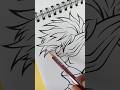 Faceless Satoru gojo sketch Drawing | How to draw GOJO #anime #gojo #drawing #shorts
