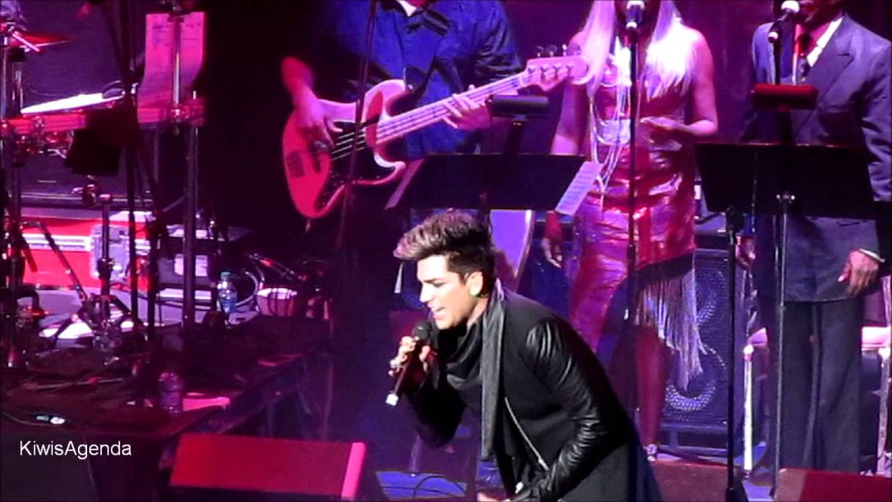 Adam Lambert with Nile Rodgers WHATAYA WANT FROM ME We Are Family Foundation NYC 1.31.2013