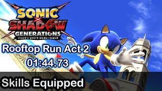 Sonic X Shadow Generations Rooftop Run Act 2 Speedrun  (1:44.730)