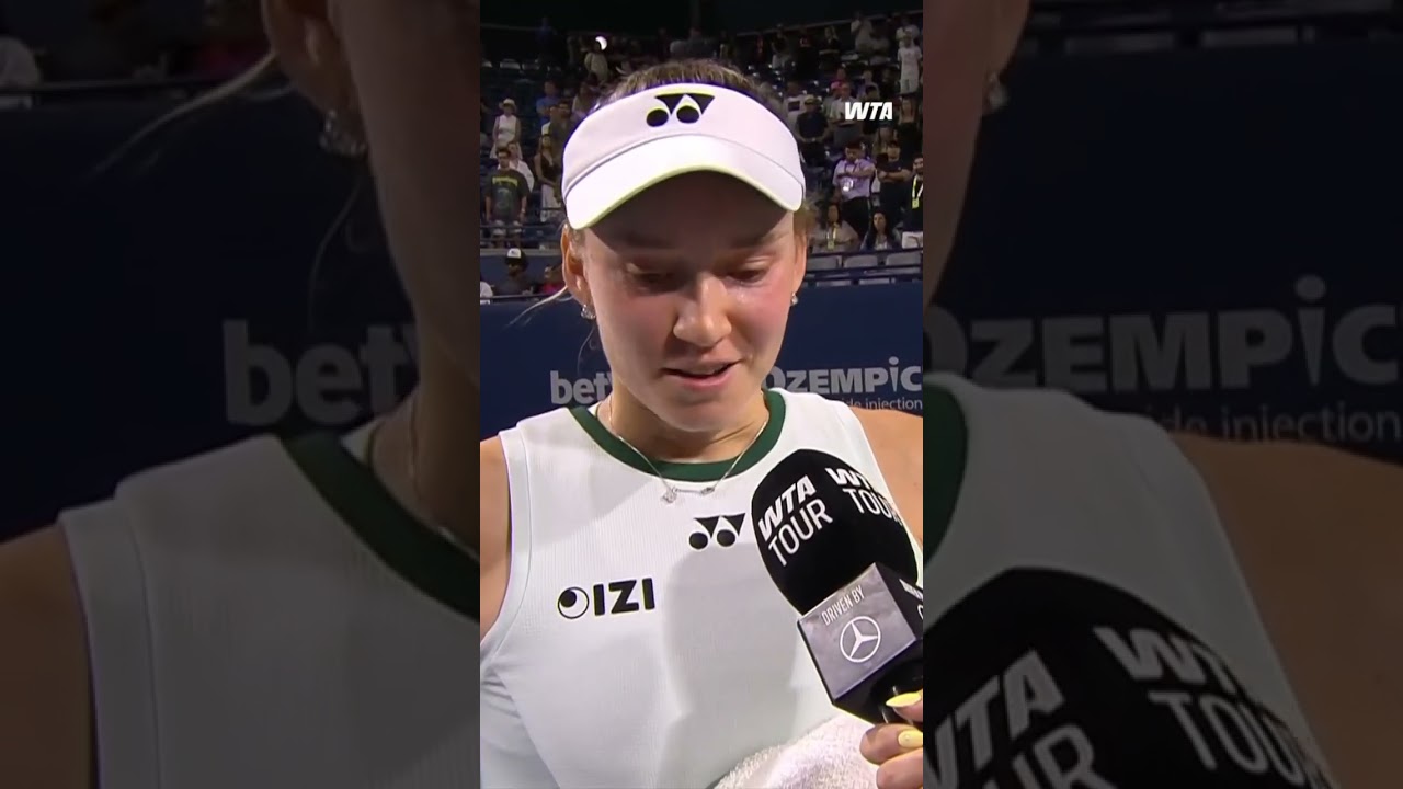 A little luck, a lot of talent and even more happiness! 💚 We’ll see you tomorrow, Elena! #WTA
