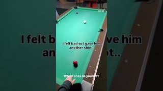 Giving money away if you can make 1 pool shot#pool #challenge  #divebar  #strangers
