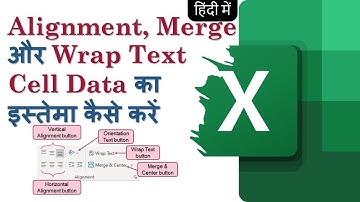 Excel in Hindi- Alignment, Merge & Wrap Text Cell Data #SkrLearningpoint