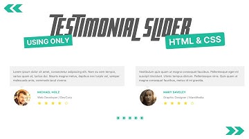 How to Create Responsive Testimonial Slider Using only CSS 🔥