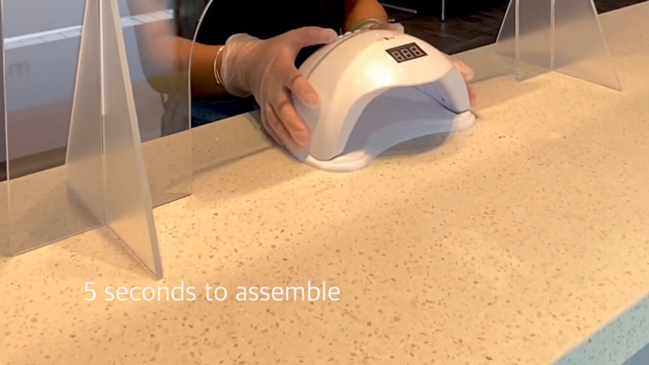 acrylic sneeze guard plexiglass for nail salons & retailers YouTube