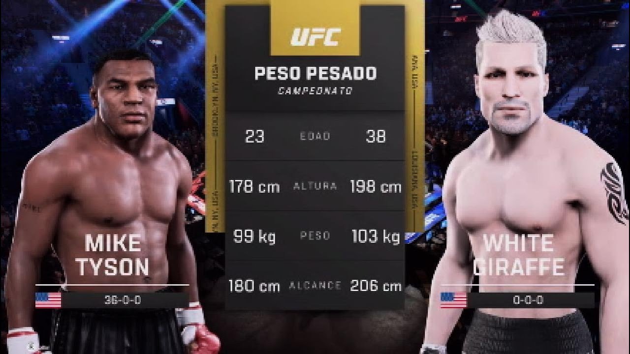 Mike Tyson vs. White Giraffe | UFC 5 Mike Tyson Training | Standing Fight