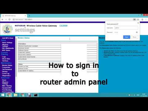 How to sign in to router admin panel