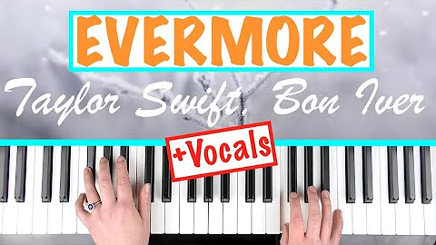 How to play EVERMORE - Taylor Swift ft. Bon Iver Piano Tutorial