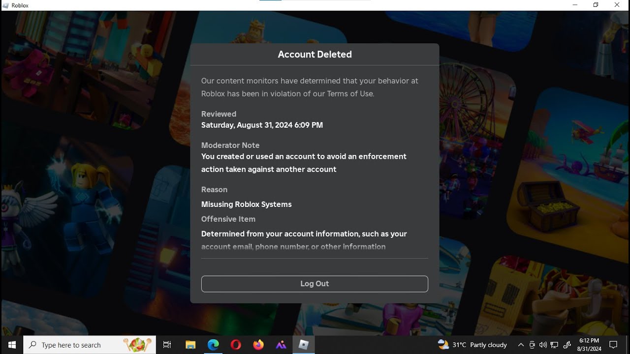My Account Got Deleted Roblox Why YouTube 