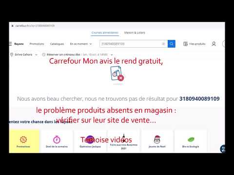 Carrefour Mon avis le rend gratuit, problème produits absents en magasin : vérifier sur autre site