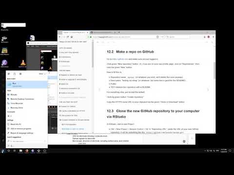 Creating a new github repo, commit and push
