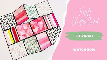 Make a trifold shutter card| step by step Trifold shutter card tutorial 