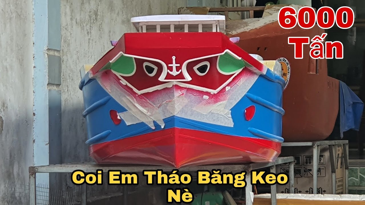 Khai Nhãn Vẽ Mắt Cho Ghe Lai Mini Tự Chế . Mô Hình 6000 Tấn