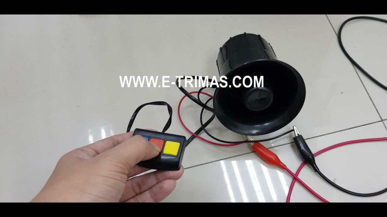 SUPER LOUD 12V Alarm Siren Horn Backup Buzzer System Police 3 Tone