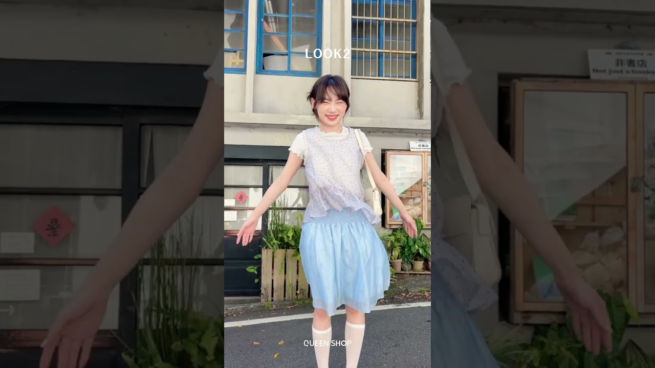 🗒️ 4 LOOKS 柔和色系初秋穿搭|淡粉・天空藍・奶油黃,秋旅新品這樣穿 ☁️|QUEEN SHOP 縮圖