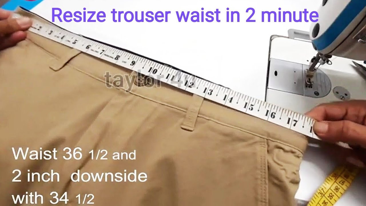 Resize waist in trouser - how I fix waist in jeans - Downsize waist