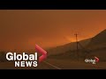 Buildings destroyed after fast-moving wildfire forces evacuation of heat wave hot spot Lytton, BC