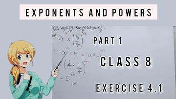 Chapter 4 | exponents and powers | exercise 4.1 |class 8 |CCE model | future stars of maths