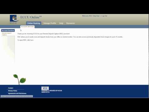 ECCU Remote Deposit Capture - Login Instructions