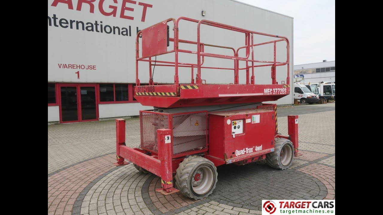 776518 MEC 3772ES HD ELECTRIC 4x4 SCISSOR WORK LIFT 1300CM JACKLEGS 2008 174HRS