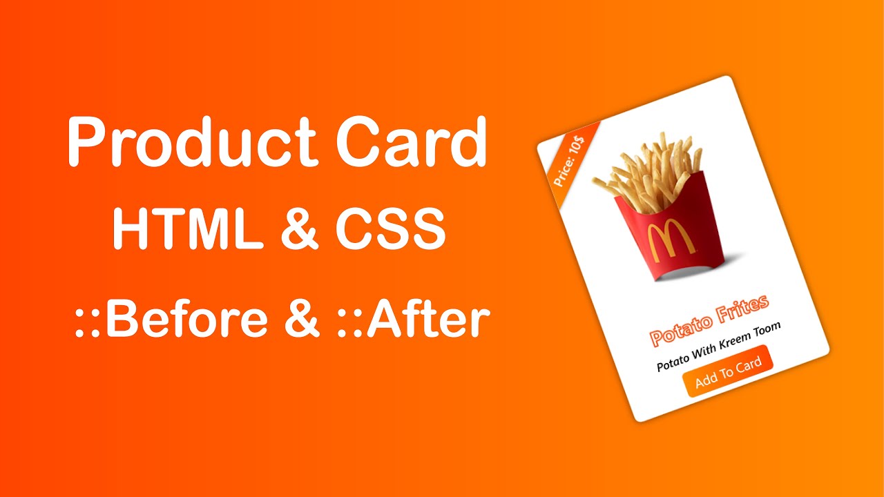 Food Product Card With HTML and CSS - YouTube