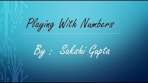 Playing  with  Numbers || Class 6th || Chapter 3 || Ex : 3.6 || Part  12 ||  NCERT ( Maths )