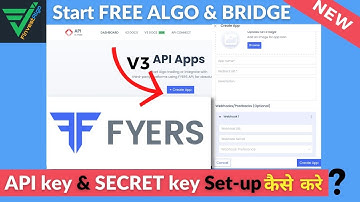 Fyers API Key कैसे Setup करें? Fyers API Algo Trading | FYERS-V3 APP Create Process (Hindi)