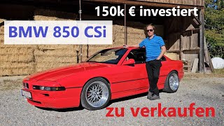 Zu verkaufen. BMW 850 CSi E31 in Brillantrot. Über 150k € in 16 Jahren investiert.