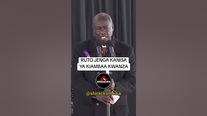 Gachagua on ruto building a church in statehouse