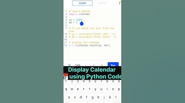 Display Calendar 📅 using Python Code #pythonbeginner python