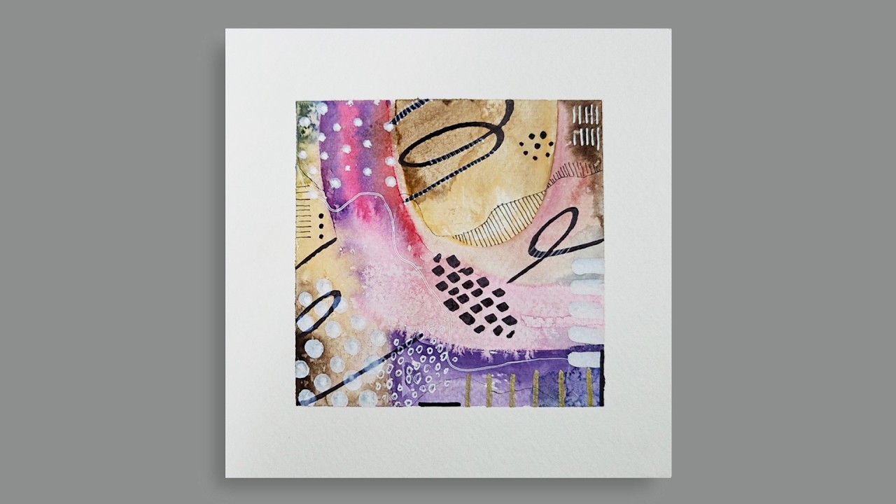 Quiet Color Balance | Abstract Watercolor Painting Process | Calm Art Study