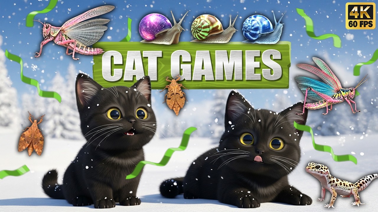 CAT GAMES 🐾3D Game for Cats | Video for Cats  – Ultimate CAT TV #161😻 4K60FPS