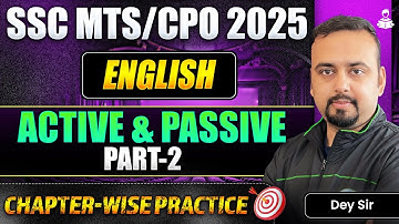 SSC CHSL 2025 | English Booster Series | Active & Passive Voice - 2 | Score 45+ Marks in English