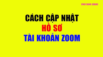 Hướng dẫn cập nhật hồ sơ tài khoản Zoom Meetings | VDQ