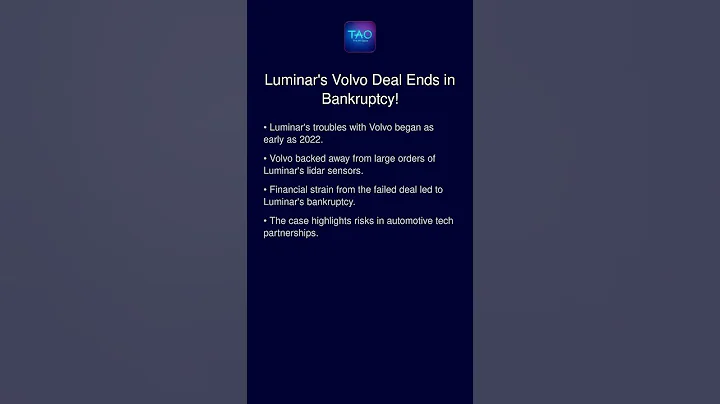 Luminar's Volvo Deal Ends in Bankruptcy!
