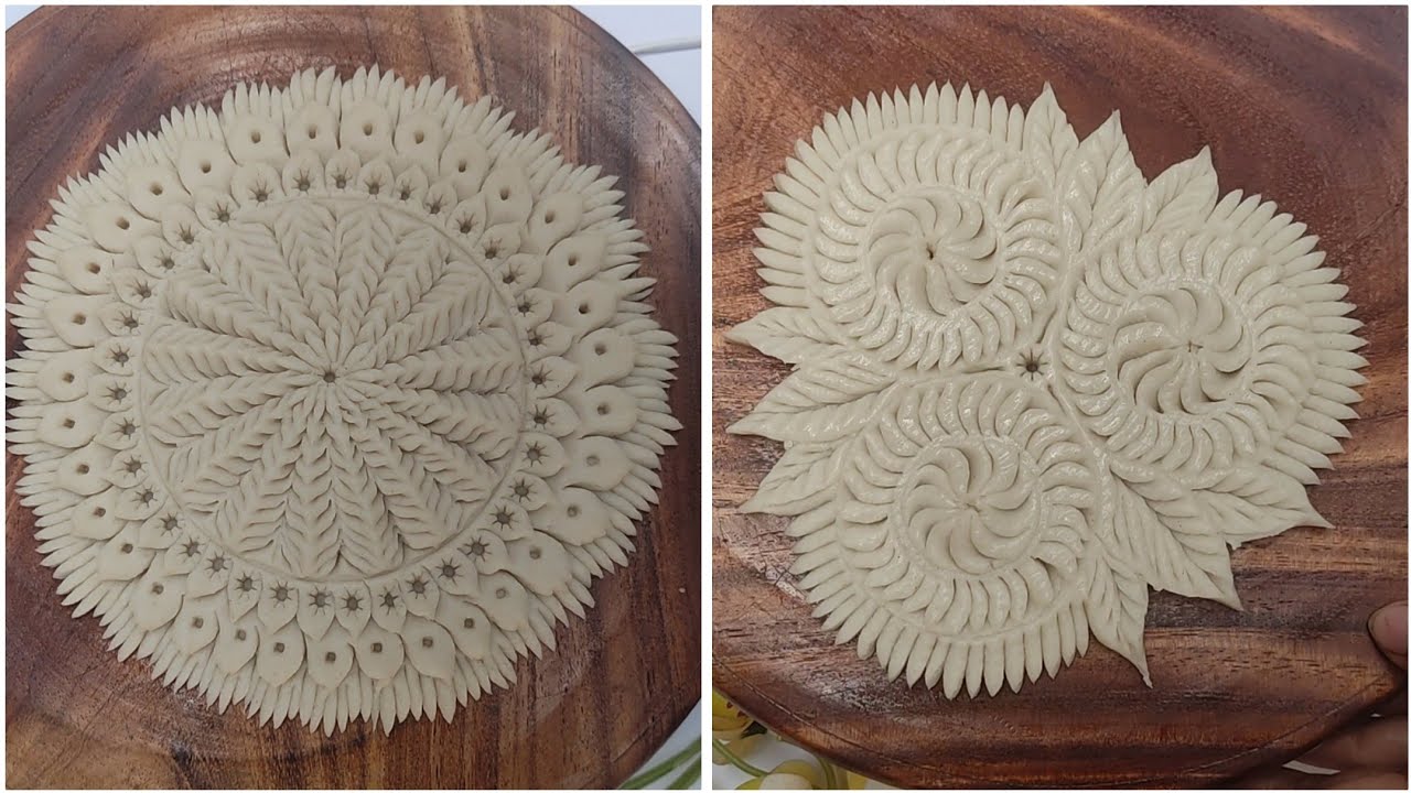 নকশী পিঠার খুবই সহজ এবং সুন্দর দুটি ডিজাইন।Nokshi pitha design।ফুল পিঠা ডিজাইন।#নকশী_পিঠা 