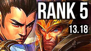 XIN ZHAO vs JARVAN IV (JNG) | Rank 5, 8/4/17 | BR Challenger | 13.18