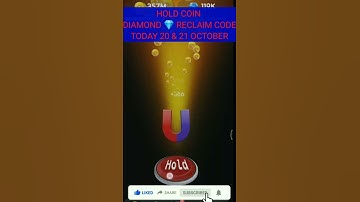 20 October Hold Coin diamond 💎 reclaim today |21 October  Hold coin diamond reclaim code today