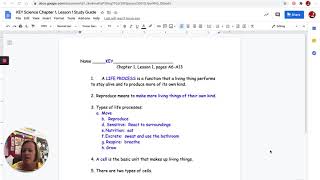 Science Chapter 1, Lesson 1 Study Guide Review