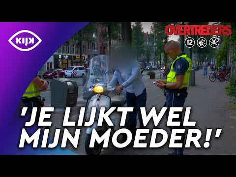 SCOOTERRIJDER NEGEERT HANDHAVERS na STAANDE HOUDING | Overtreders | KIJK Misdaad