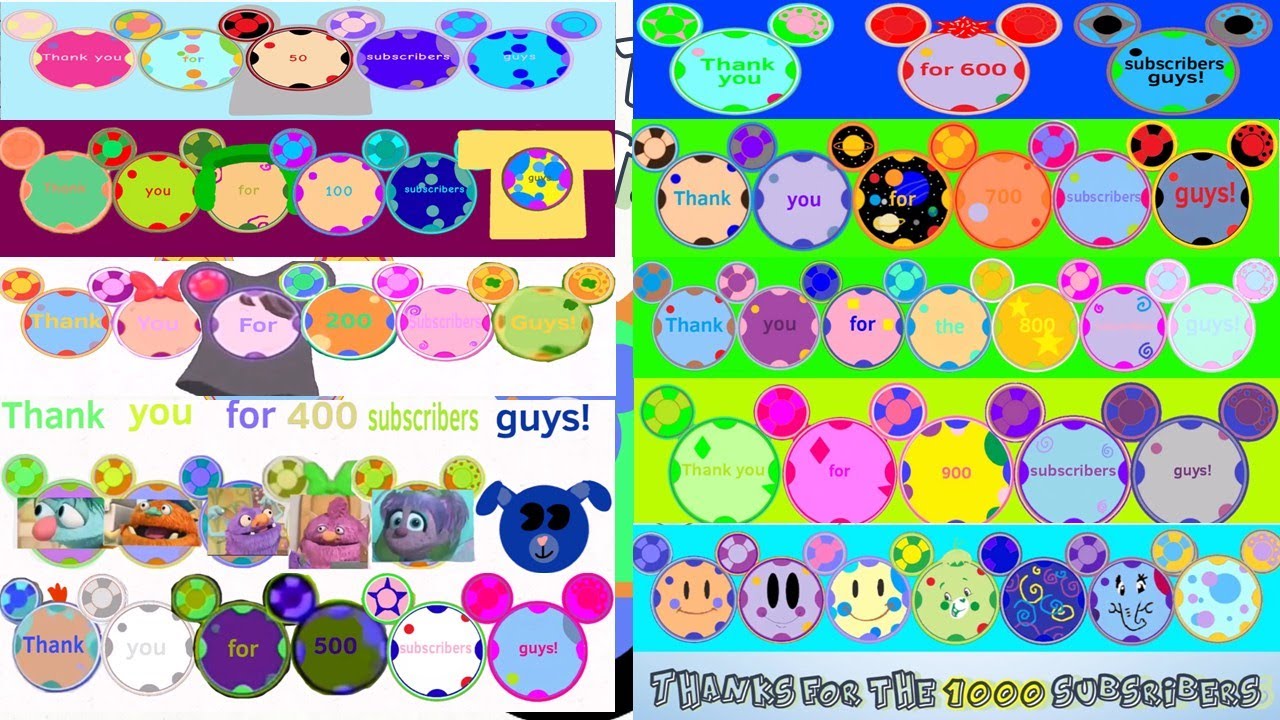 Compilation of My Thank You Toodles And Friends Animations | Journey from 50 to 1K subscribers